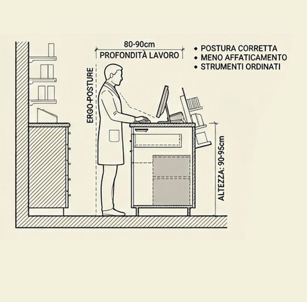 progettare il banco in farmacia